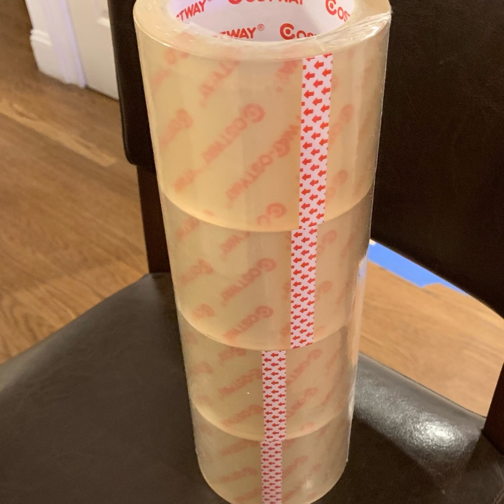 Costway Clear Packing Tape Selling as a SET of FOUR BIG ROLLS
